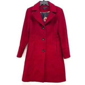 Investments Women's Red Wool Blend Coat Sz 8